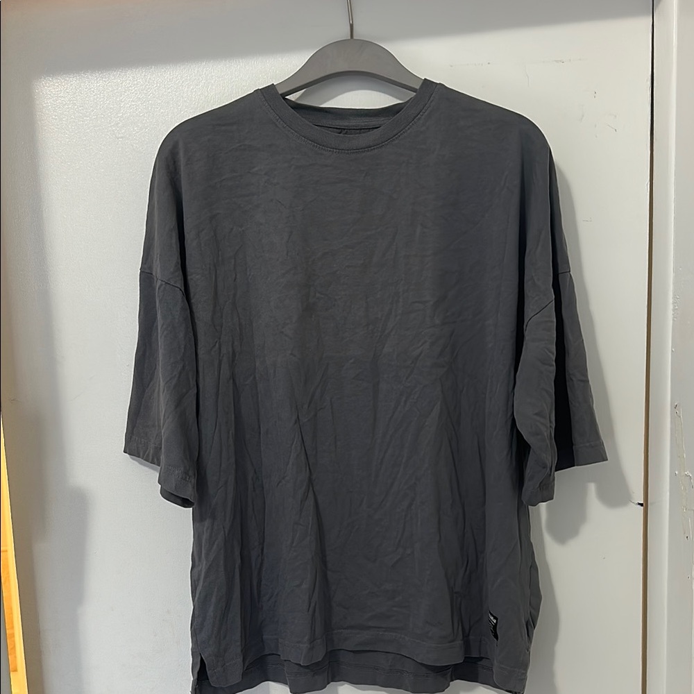 Pull&Bear Black Short Sleeve Tee Oversized Fit